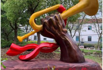 園林號(hào)角雕塑 城市廣場(chǎng)雕塑 步行街?jǐn)[件