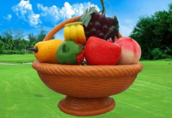 廣場果籃雕塑 公園仿真雕塑 抽象擺件