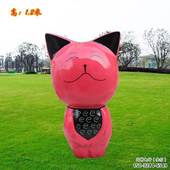 操場(chǎng)小貓雕塑，景觀題材，抽象工藝