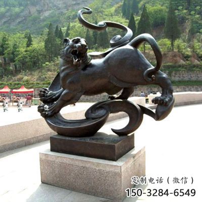 醫(yī)院白虎雕塑，仿古動(dòng)漫雕塑，仿古擺件