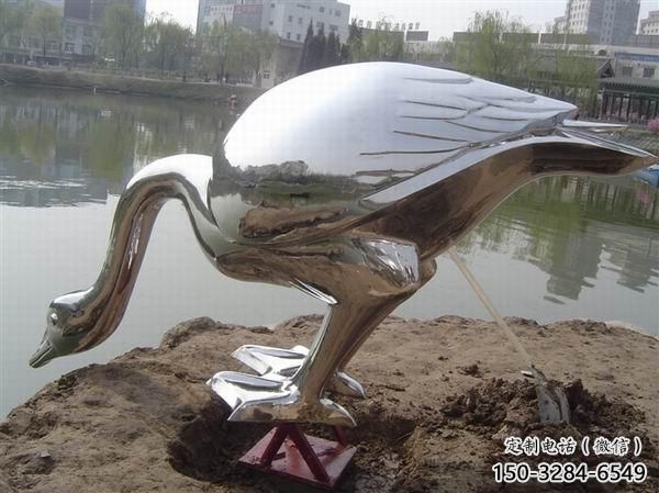 醫(yī)院白鷺雕塑，仿古動(dòng)漫雕塑，仿古擺件