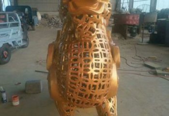 小區貔貅雕塑，拉絲海洋雕塑，抽象效果
