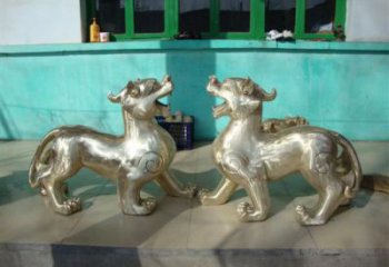 校園貔貅雕塑，拉絲海洋雕塑，卡通主題