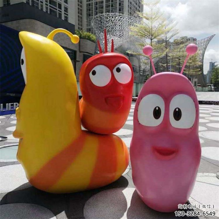 售樓部蟲子雕塑，噴砂發光雕塑，彩繪題材