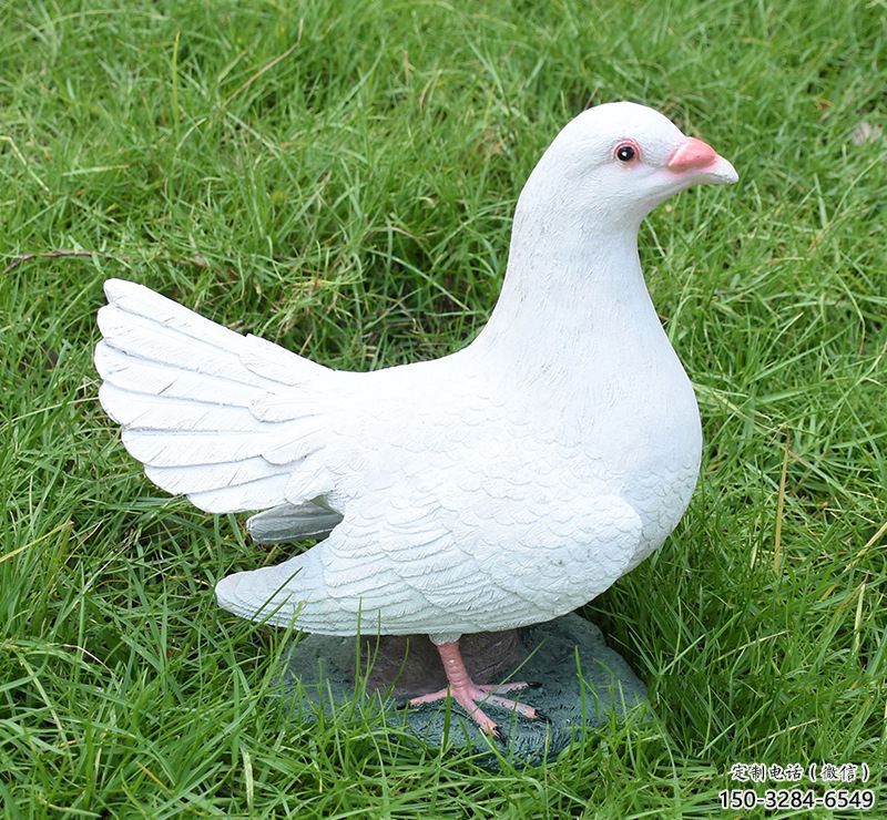 園林鴿子雕塑，噴漆運動雕塑，彩繪形式