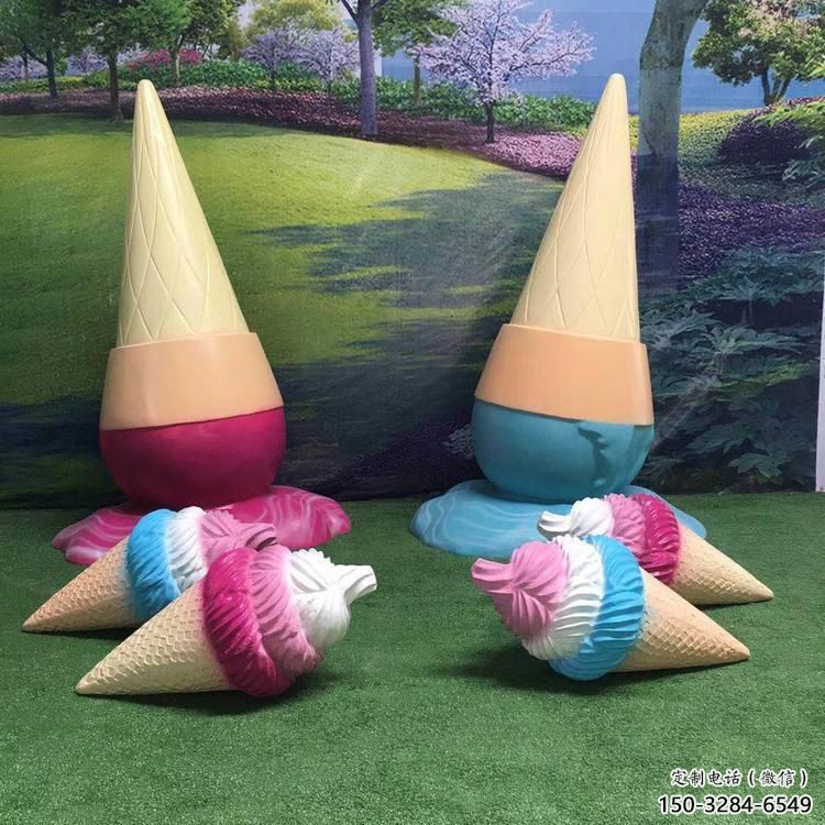 冰淇淋雕塑 庭院雪糕雕塑 標(biāo)識(shí)主題擺件