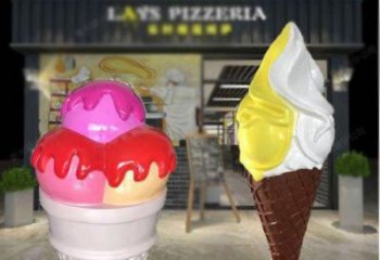 彩繪冰淇淋雕塑廠 公園雪糕雕塑 標(biāo)識主題小品