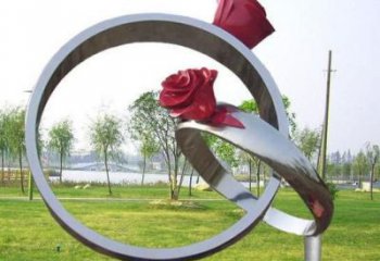 房地產戒指雕塑 現代景觀擺件 幾何雕塑