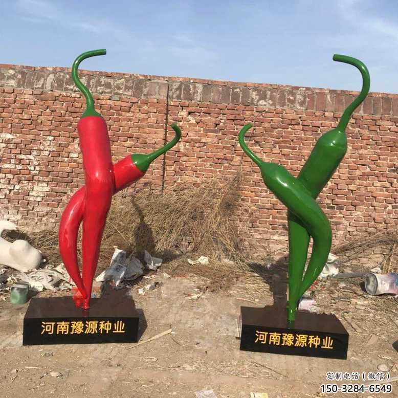 彩繪辣椒雕塑 仿真雕塑 步行街擺件