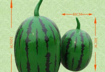 房地產(chǎn)西瓜雕塑 現(xiàn)代景觀水果雕塑 幾何果蔬雕塑