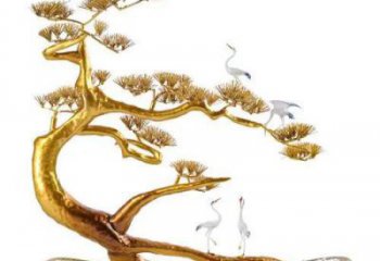 松樹雕塑 景觀美陳大樹雕塑 噴漆植物雕塑