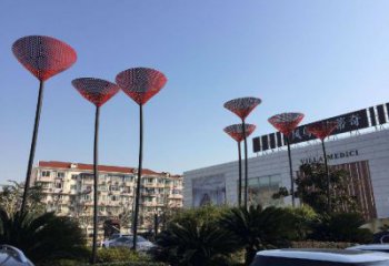 室內百合花雕塑 仿真景觀植物雕塑 大型花卉雕塑