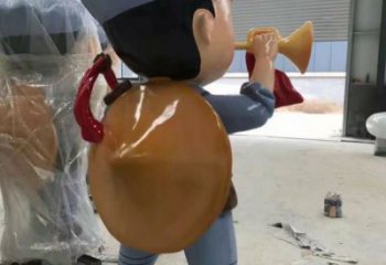 黃銅武警雕塑 鏤空創意警察雕塑 別墅區戰士雕塑