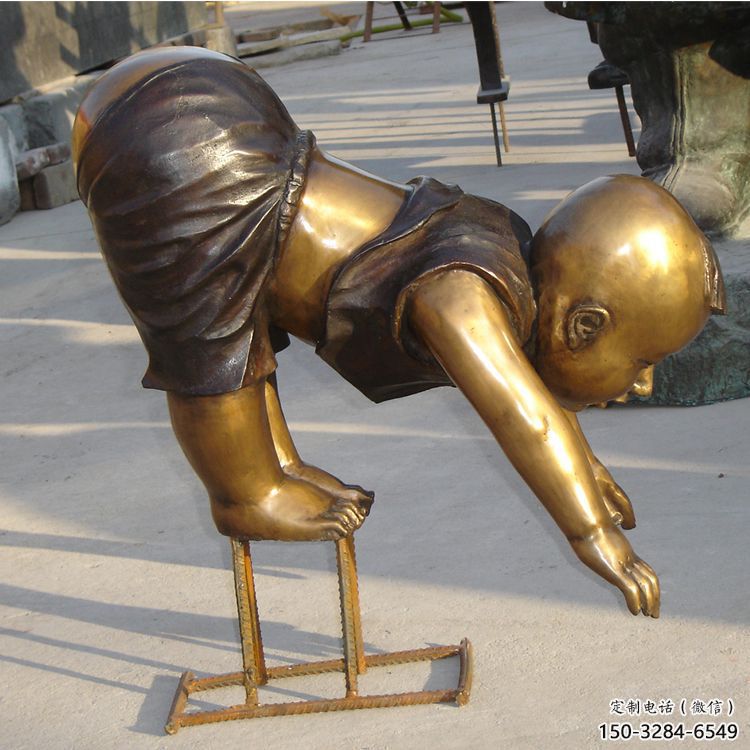 商業(yè)街小孩子雕塑 烤漆玩耍雕塑 彩繪童趣雕塑