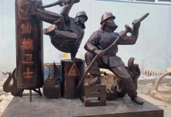 風(fēng)景區(qū)消防員雕塑 售樓處廣場(chǎng)雕塑 仿古擺件