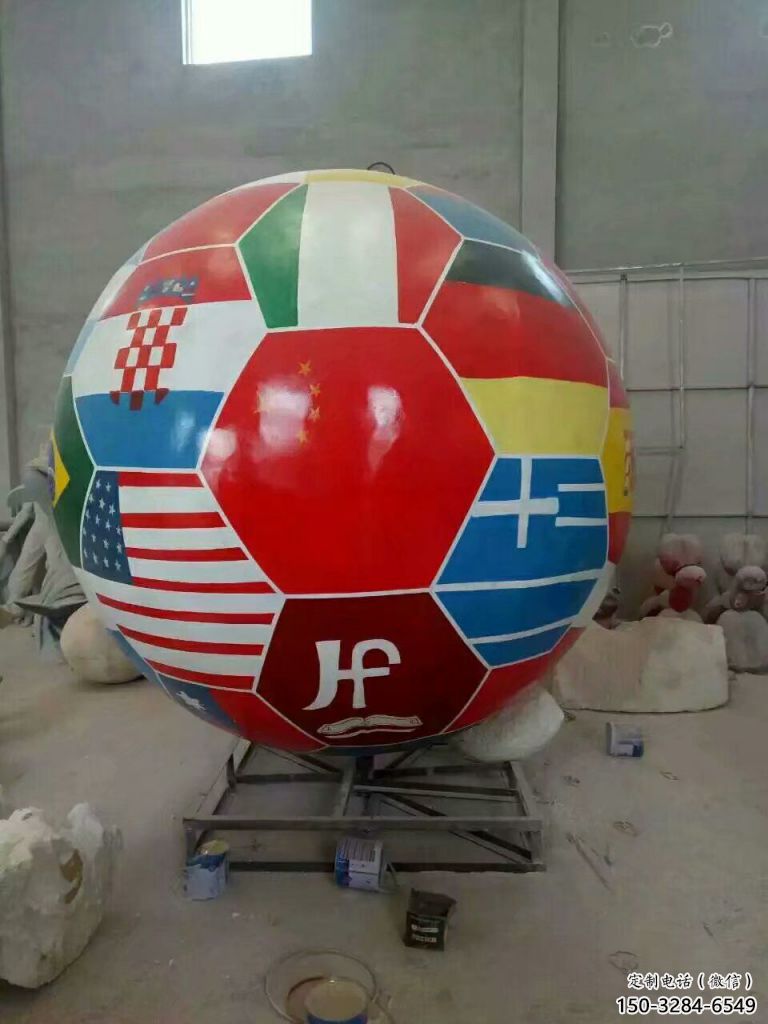 街頭足球雕塑 大型別墅區(qū)球體雕塑 鋼管球類雕塑