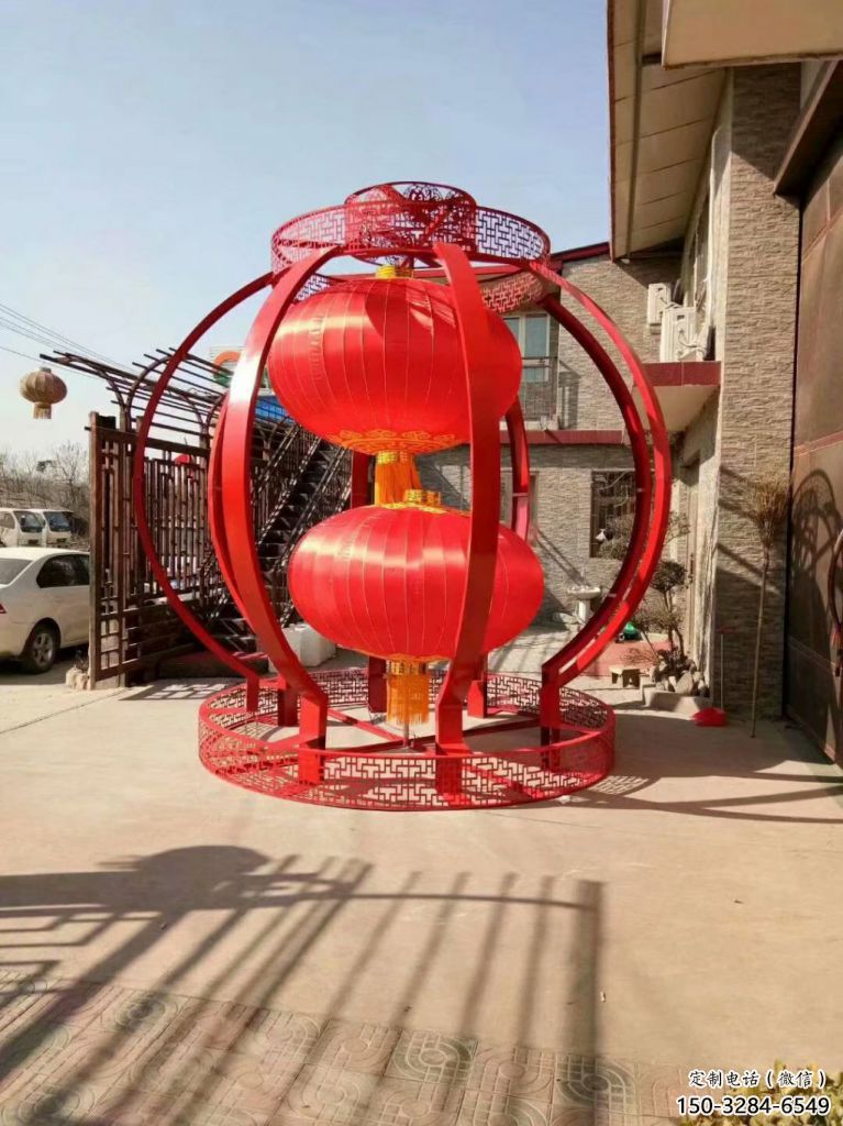 發光燈籠雕塑 歐式步行街雕塑 大型商場雕塑