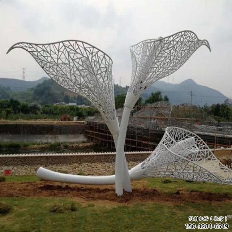 歐式喇叭花雕塑 抽象希望花卉雕塑 景觀雕塑