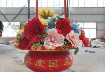 廣場花籃雕塑通用，景觀雕塑，城市花籃雕塑展品