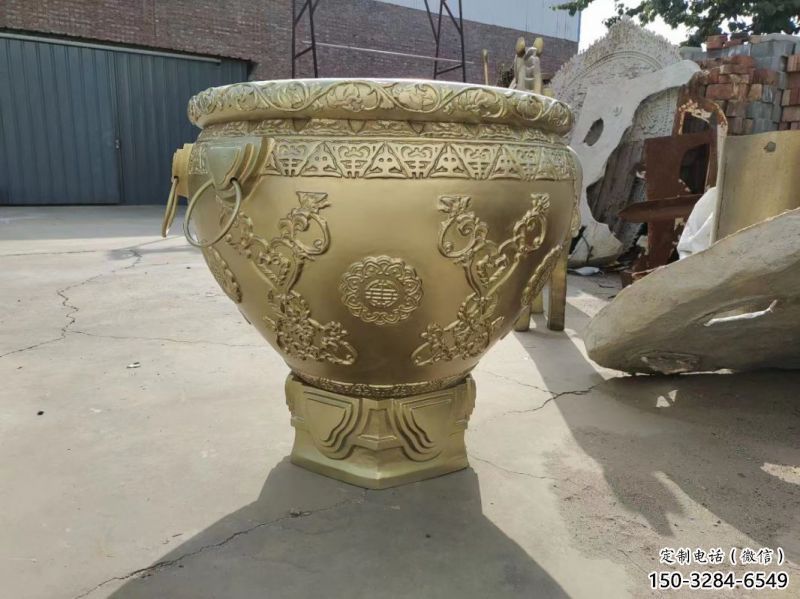 黃銅吉祥銅缸雕塑制作