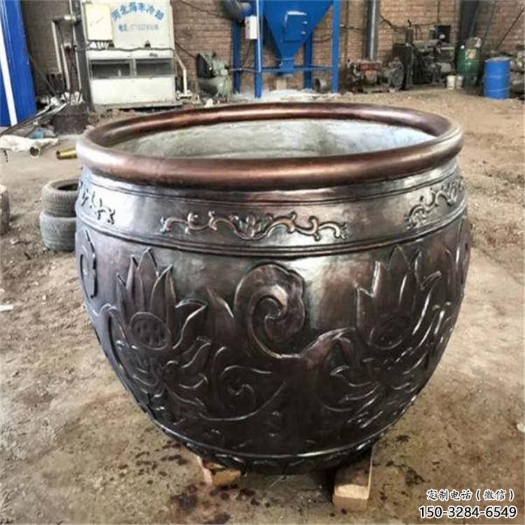 佛教圖銅缸雕塑-青銅缸制作