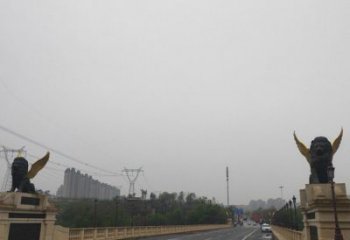 城市獅子雕塑常用，景觀小品，大型飛獅雕塑生產商