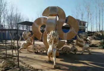 黃銅獅子雕塑承接，景觀雕塑，走獅雕塑供應
