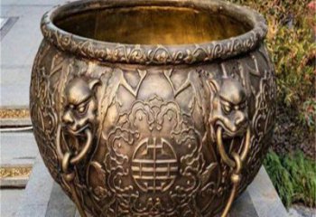百福圖青銅缸雕塑