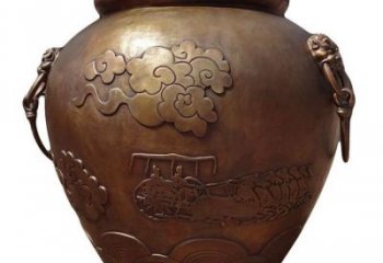 壇子型銅缸雕塑-青銅鑄造工藝
