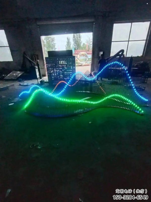 燈光假山雕塑，街景小品，假山雕塑抽象制作