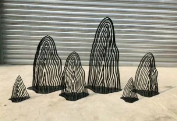 酒店假山雕塑，戶外景觀雕塑，鏤空景觀擺件