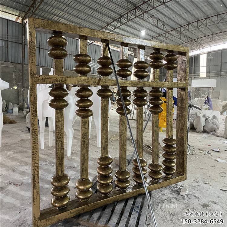 主題珠算雕塑生產，透雕系列，別墅珠算雕塑生產商