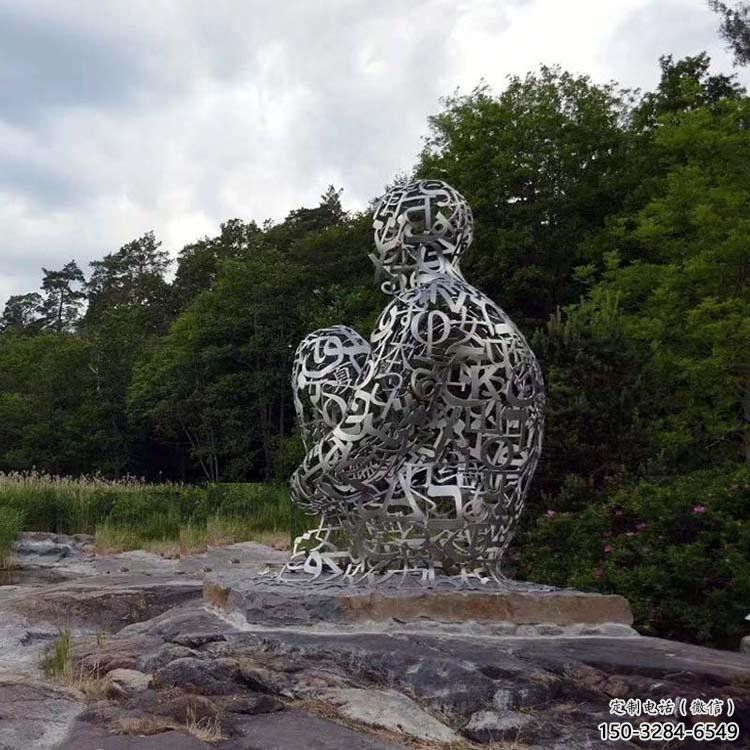 房地產字母雕人物塑，仿古景觀雕塑，噴砂制造