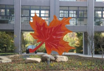 楓葉雕塑優選，多彩藝術，仿真烤漆楓葉雕塑選用