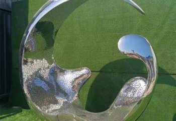 水滴環雕塑，創意設計類型，不銹鋼圓環水滴雕塑廠家