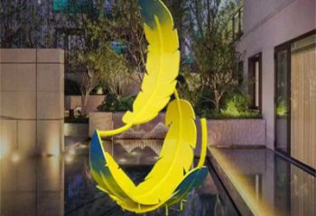 羽毛雕塑優(yōu)選，陸地?cái)[件，藝術(shù)烤漆羽毛雕塑供應(yīng)