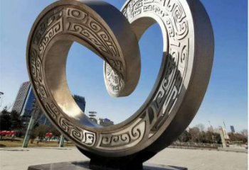 大型雙環雕塑常用，戶外擺放，不銹鋼雙環雕塑專供