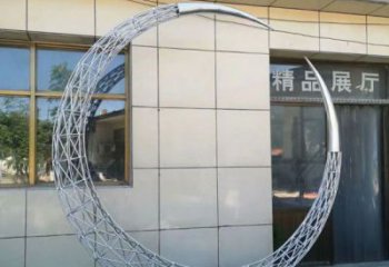 抽象圓環(huán)雕塑預(yù)定，校園雕塑，鏤空圓環(huán)雕塑承接