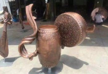 銅鼓雕塑專供，美陳雕塑，社區銅鼓雕塑預定