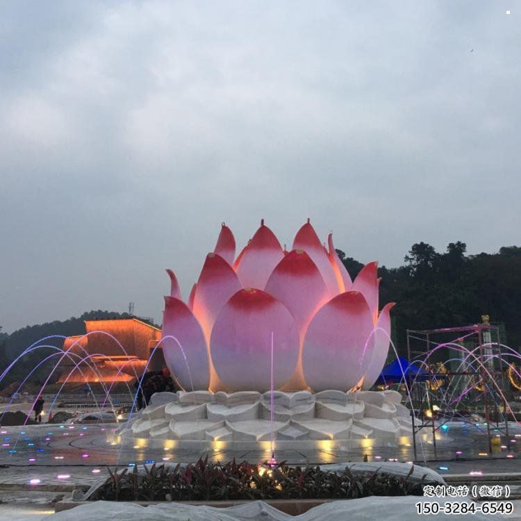 安慶蓮花雕塑廠家，景區(qū)雕塑，水景蓮花噴泉雕塑精選