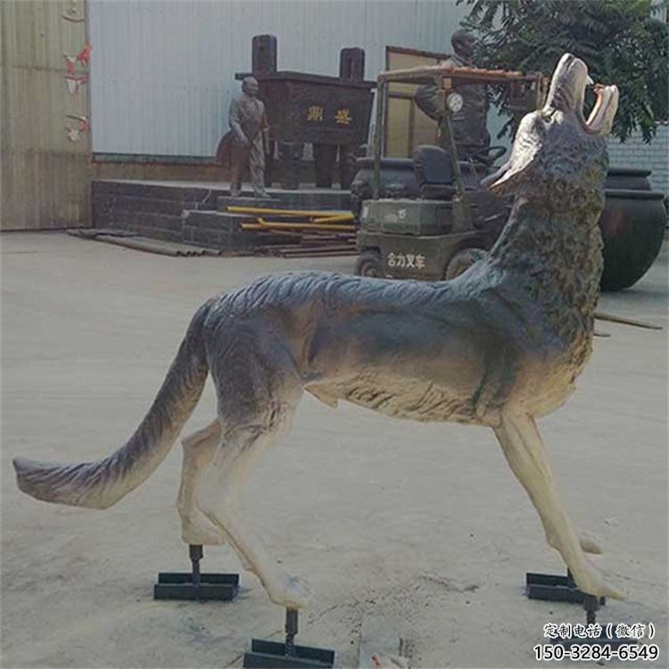 云浮銅狼雕塑廠家，銅雕動物狼，仿真工藝制作