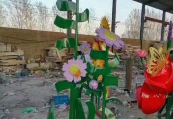 池州茉莉花雕塑訂做，城市雕塑，不銹鋼茉莉花雕塑廠