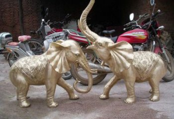 深圳大象雕塑制造商，小區擺件，銅大象雕塑提供