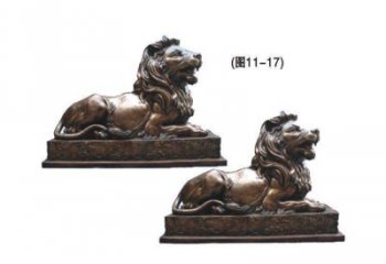 清鎮公園獅子雕塑供求，景觀雕塑，鑄銅趴獅雕塑優選