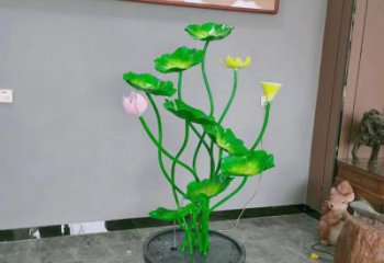文昌荷花雕塑異型優選，城市裝飾，展示荷花雕塑定做