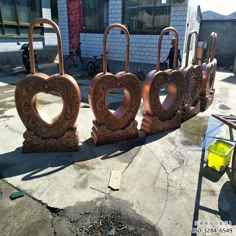 岳陽景觀同心鎖雕塑供應，藝術雕塑，現代鎖子雕塑供求