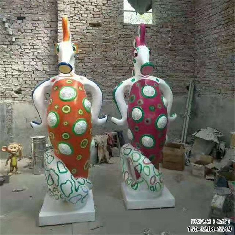 白山幼兒園河馬雕塑，動(dòng)漫文化雕塑，卡通動(dòng)物制作