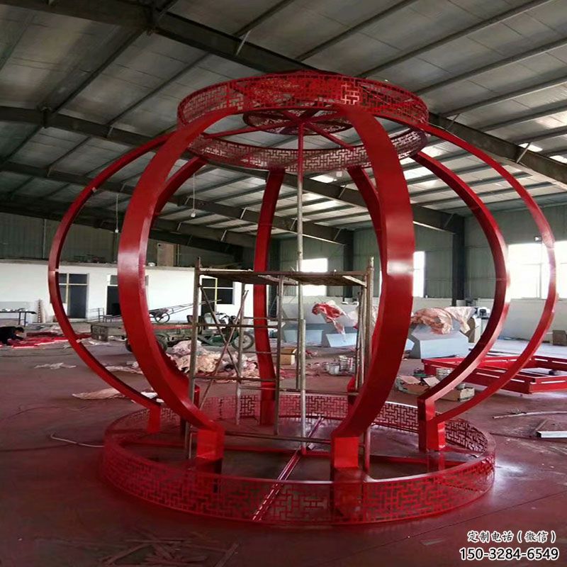 南通景觀燈籠雕塑優(yōu)選，陸地擺件，園林不銹鋼燈籠雕塑供應(yīng)