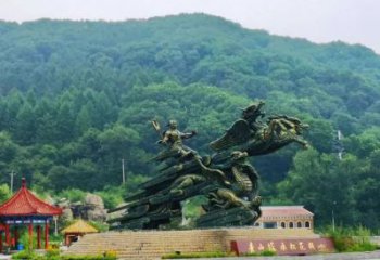 長沙夸父逐日雕塑，鑄銅神話人物雕塑