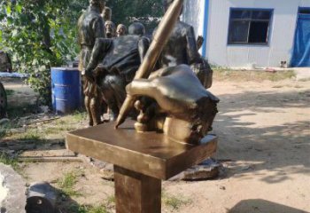 揚(yáng)州手握鋼筆雕塑，街道標(biāo)識(shí)，玻璃鋼手握鋼筆雕塑廠家